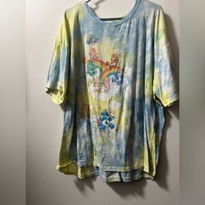 Care Bears Blue and Yellow Round Neck Oversized T-Shirt